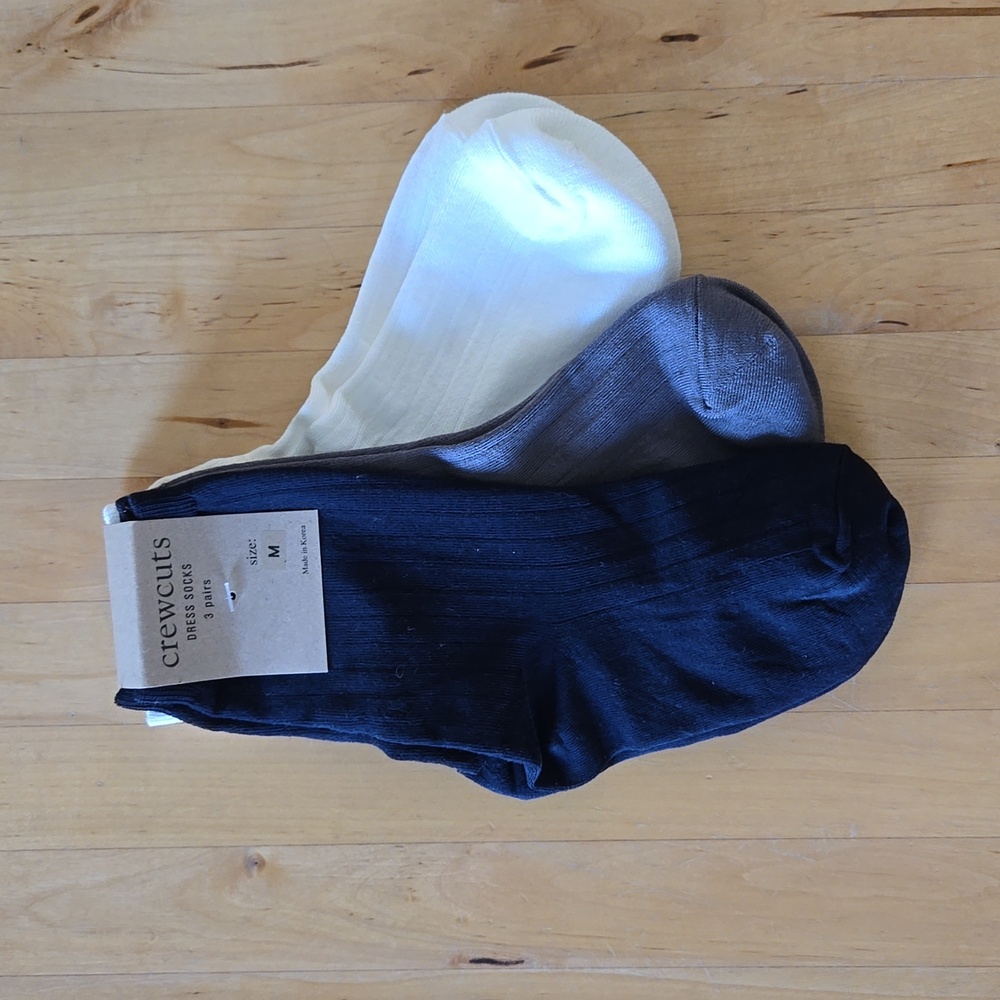 Crewcuts Boys Dress Socks (Set of 3) MEDIUM